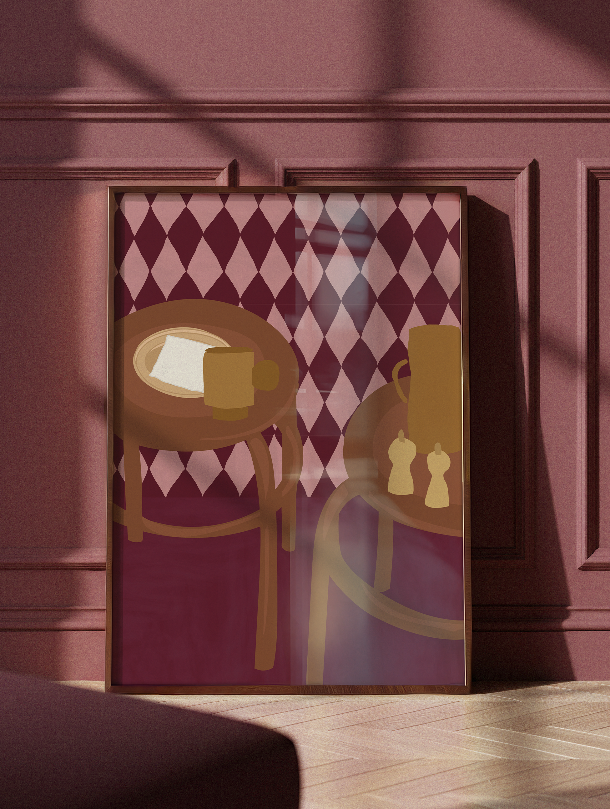 Checkered Tables Poster