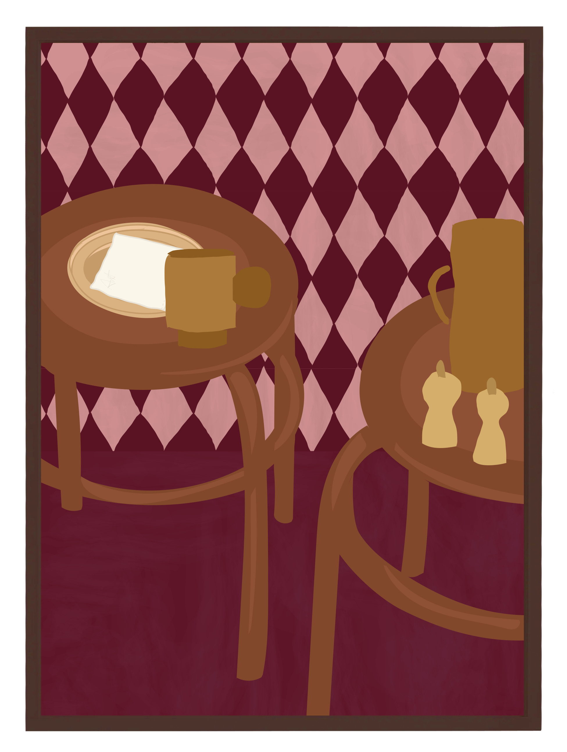 Checkered Tables Poster