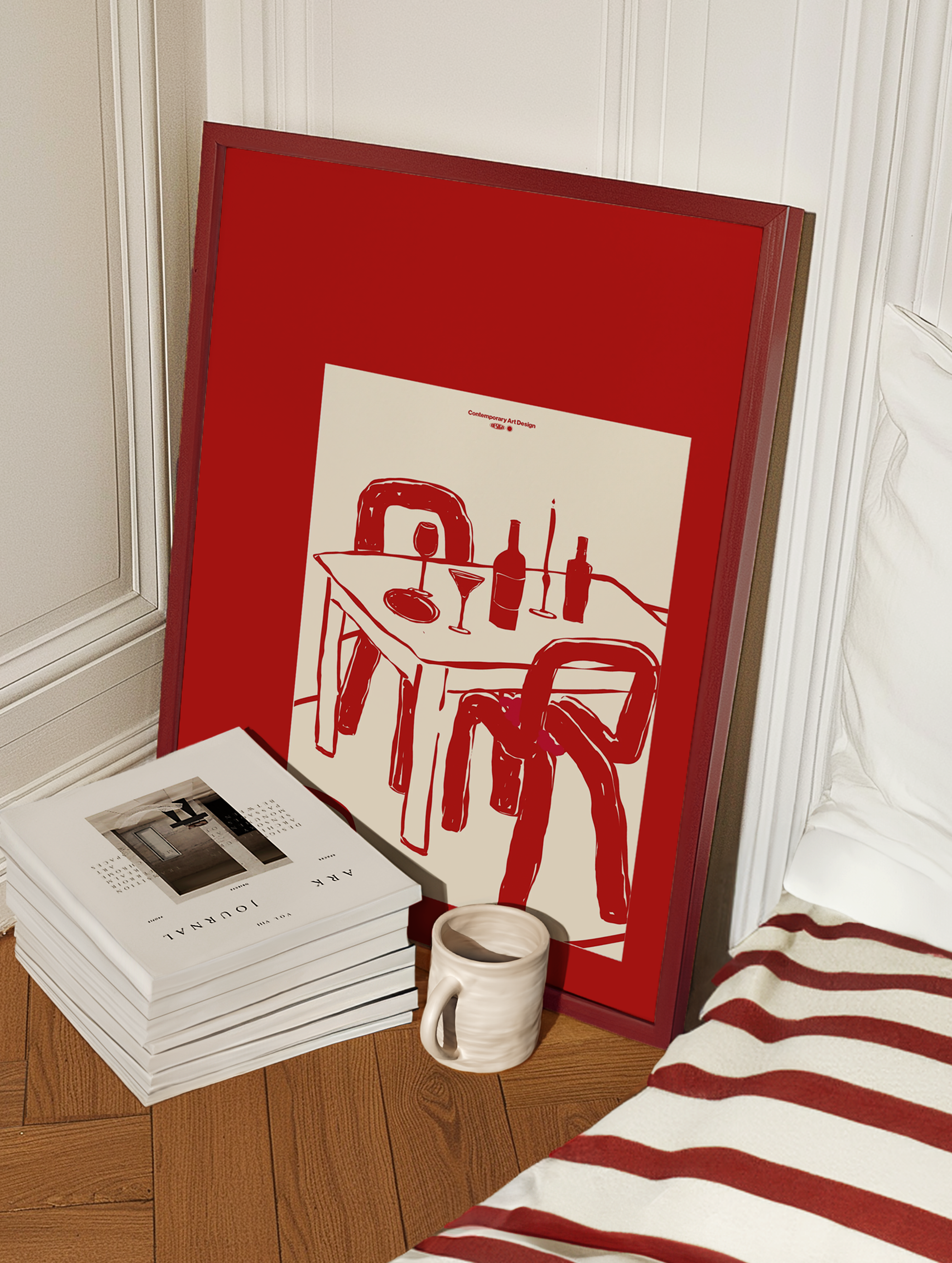 After Diner Red Poster