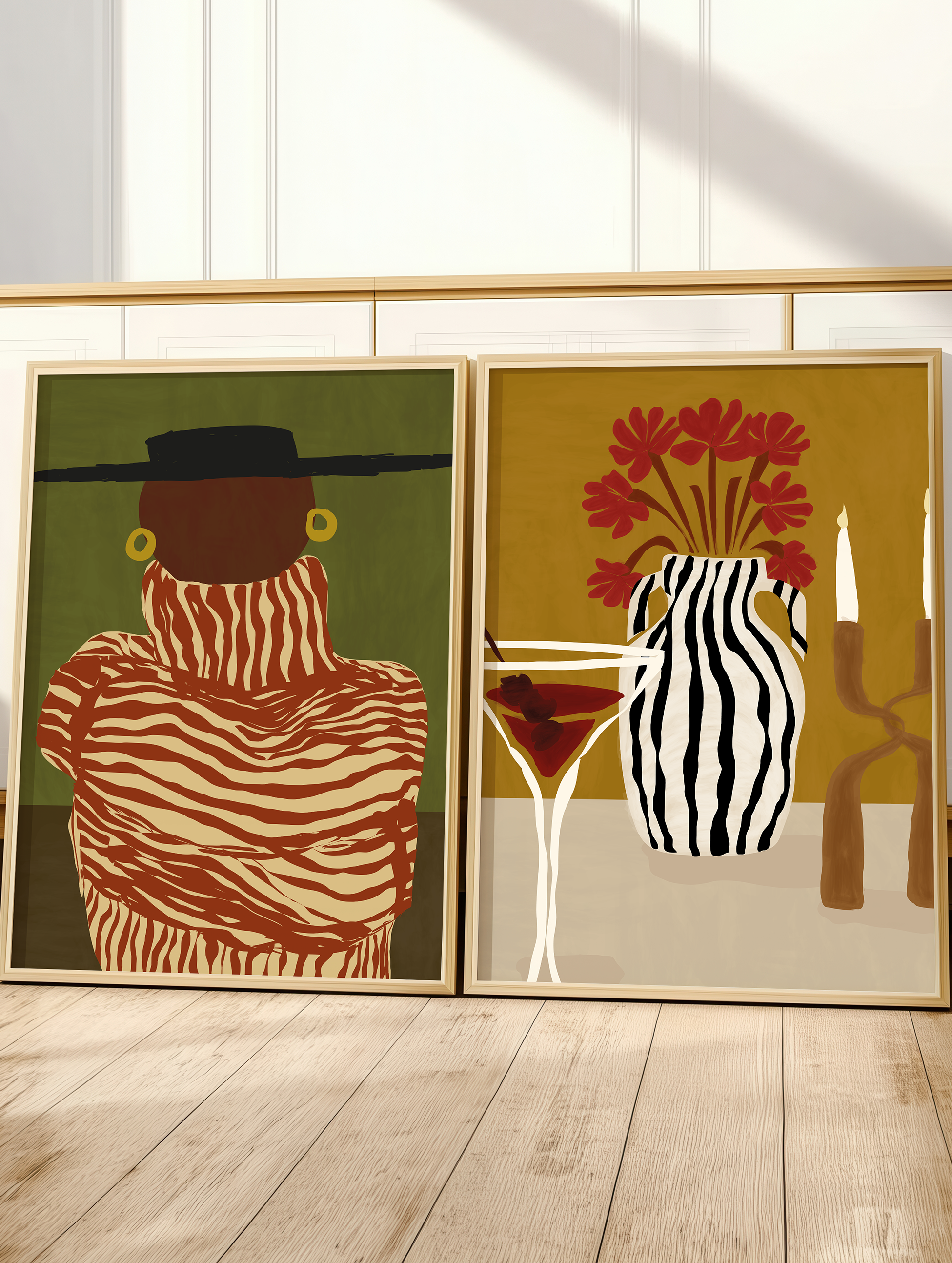 Orange Stripes Poster