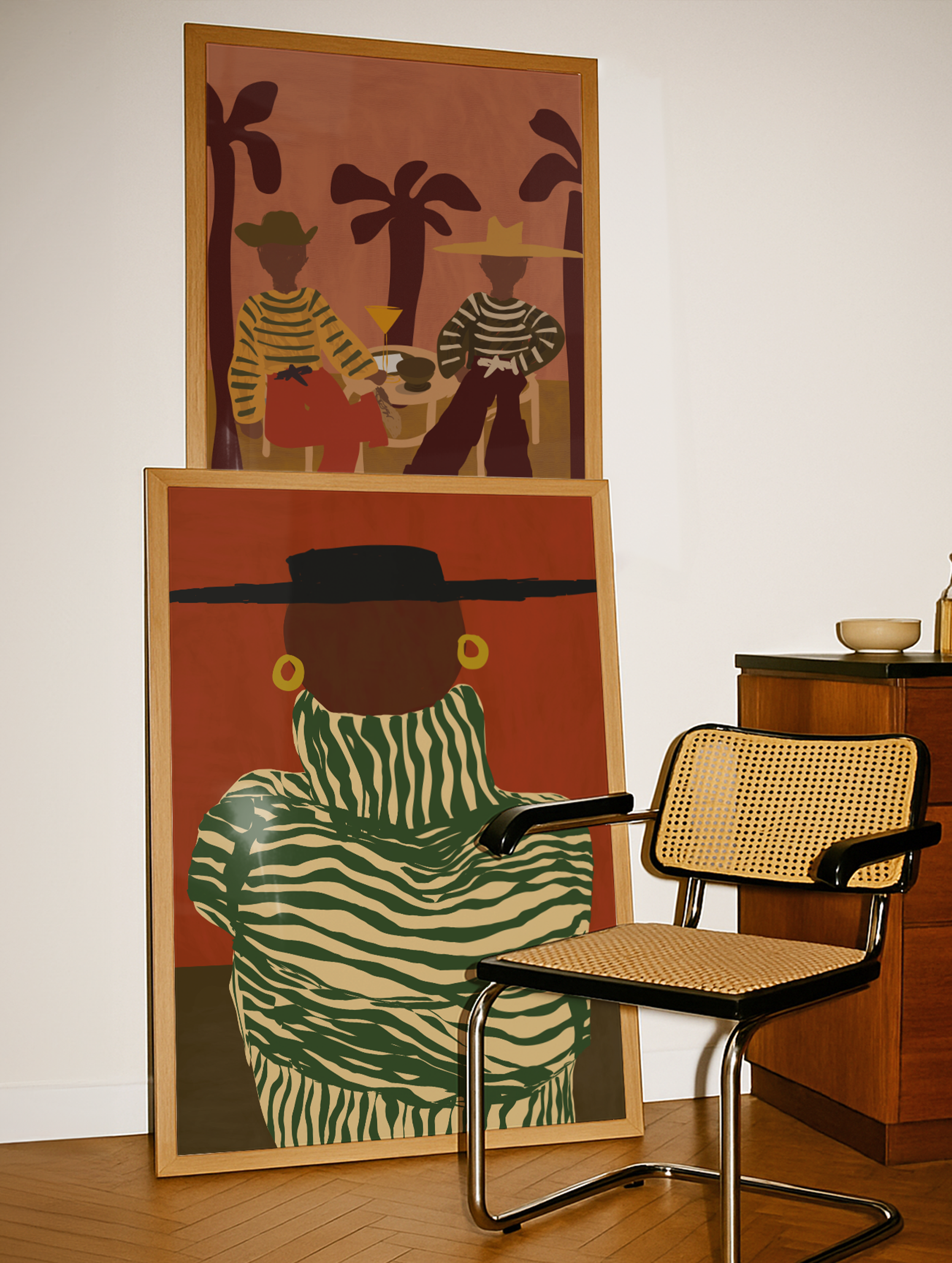 Green Stripes Poster