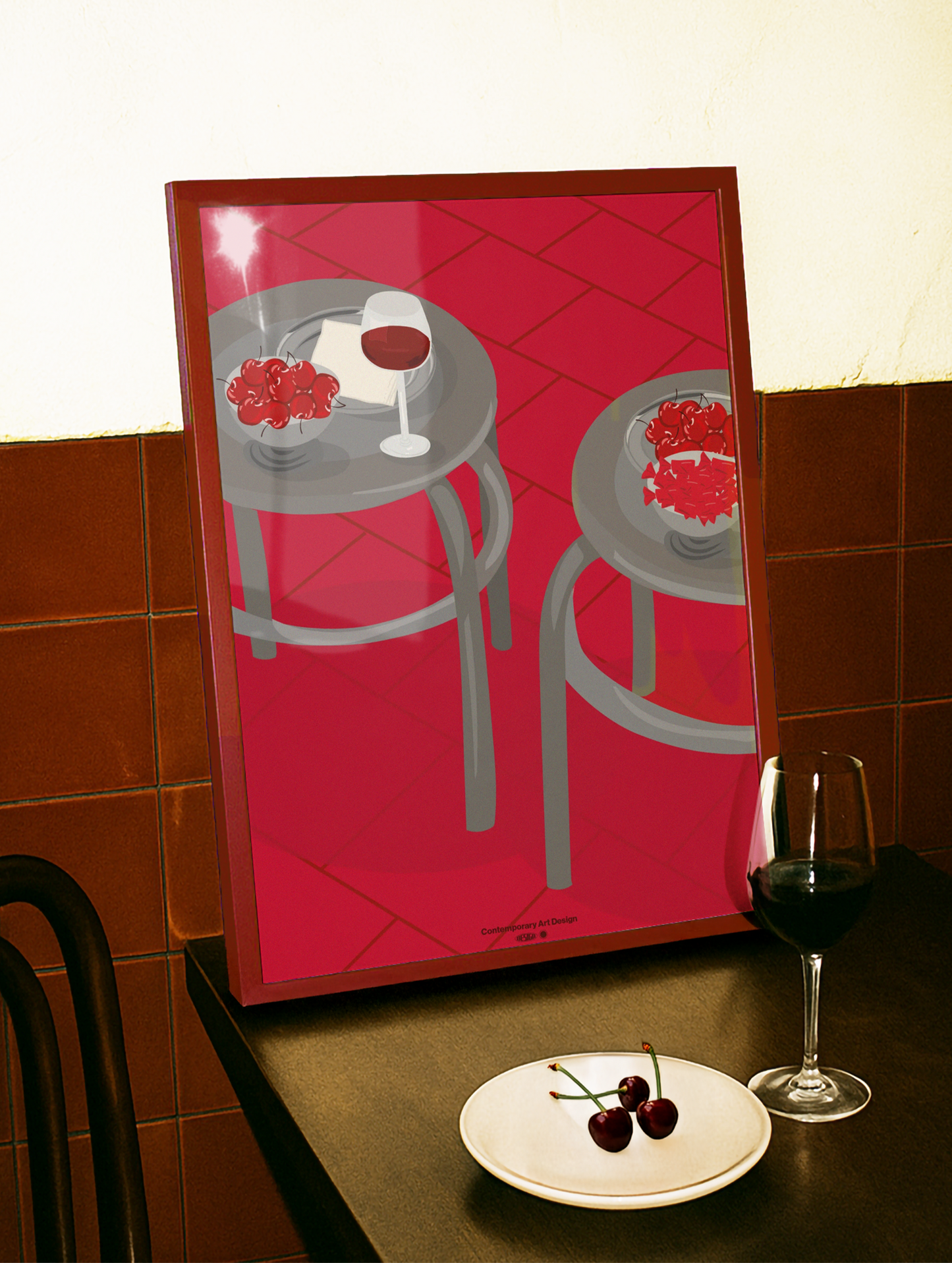 Cherry Table Poster