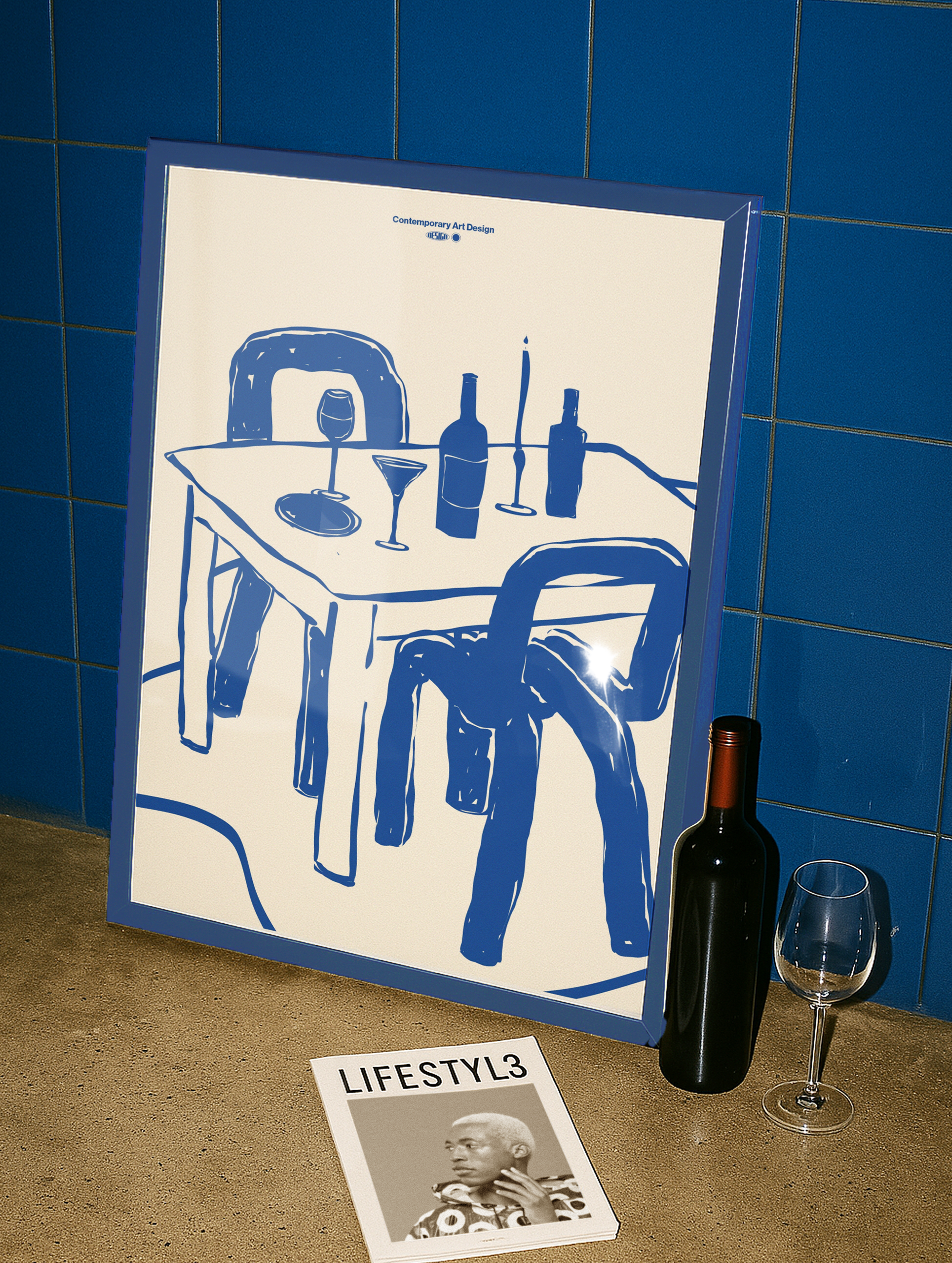 After Diner Blue Poster