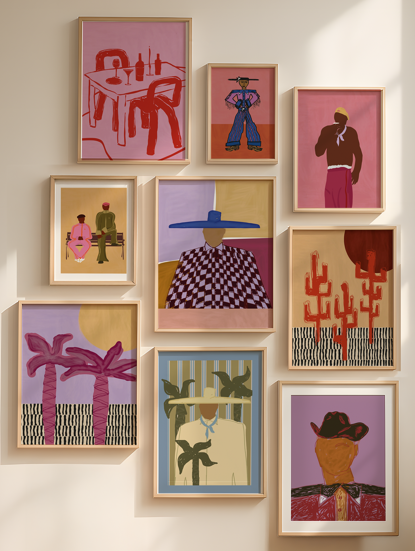 Marrakesh Palms Blush Poster