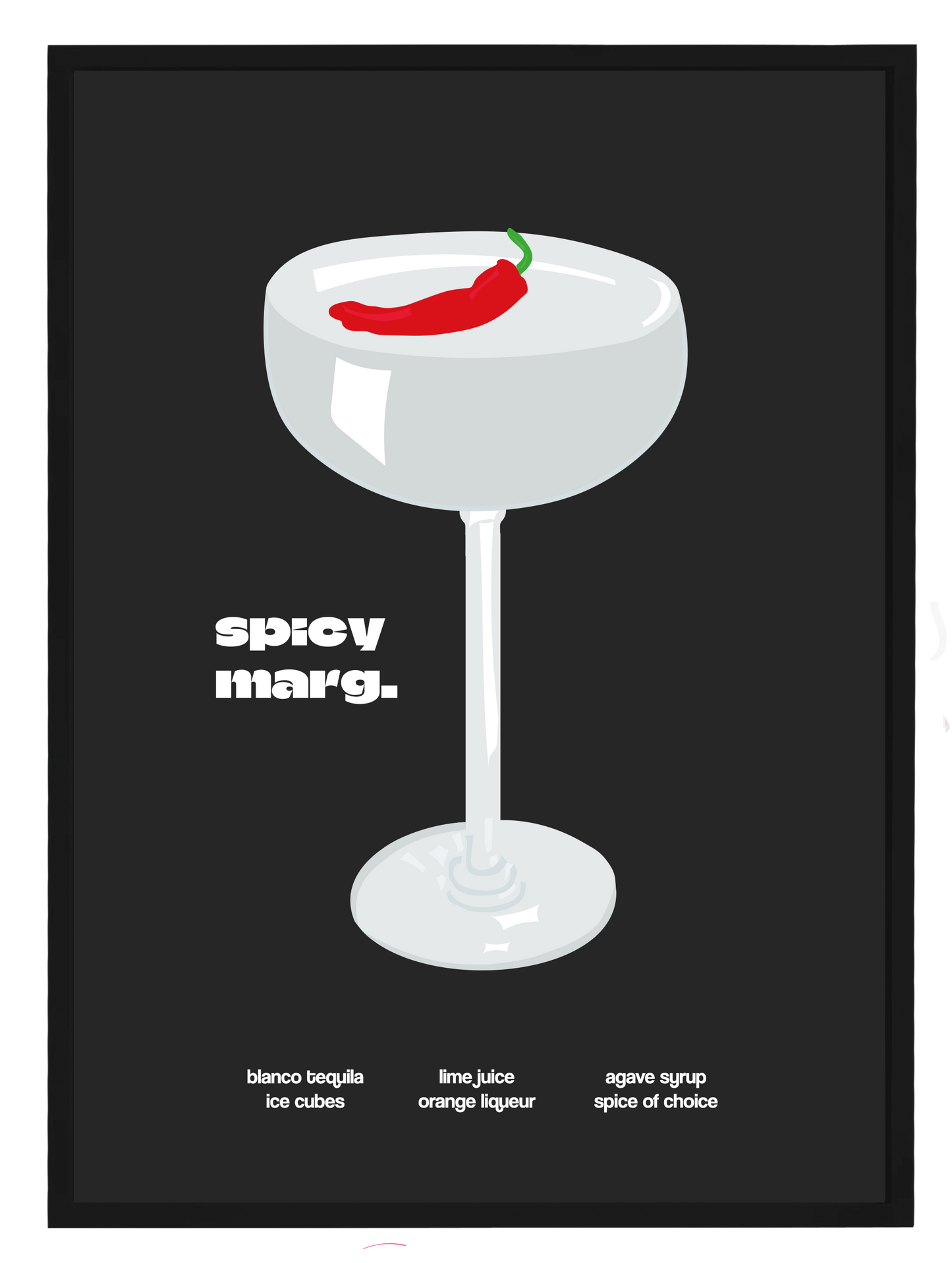 Spicy Marg Poster Black