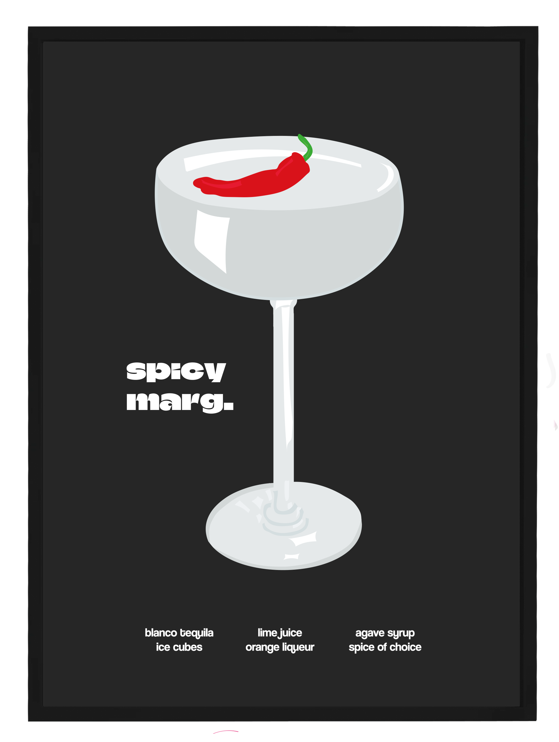 Spicy Marg Poster Black