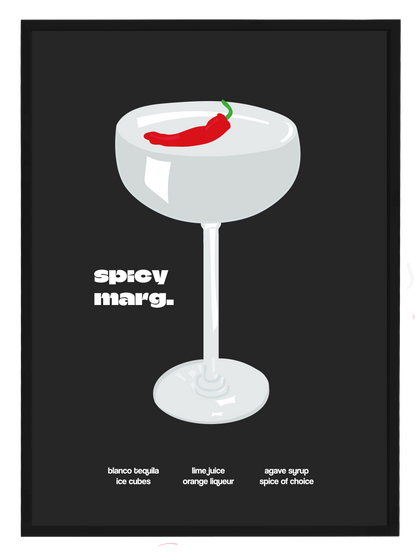 Spicy Marg Poster Black