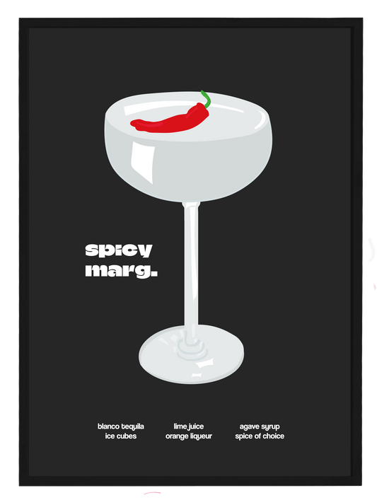 Spicy Marg Poster Black