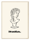 Italia Black Poster