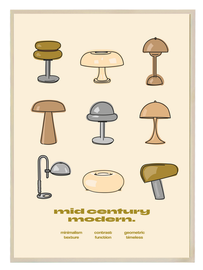 MID MODERN OLIVE Poster