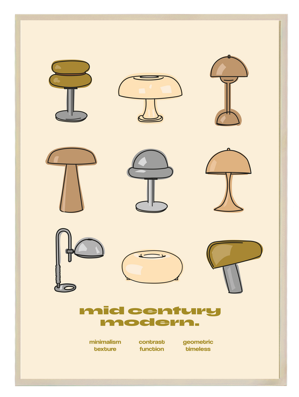 Mid Modern Olive Poster