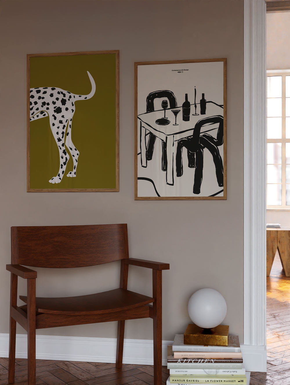 After Diner Black Poster