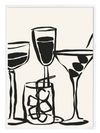 Martini Black Poster