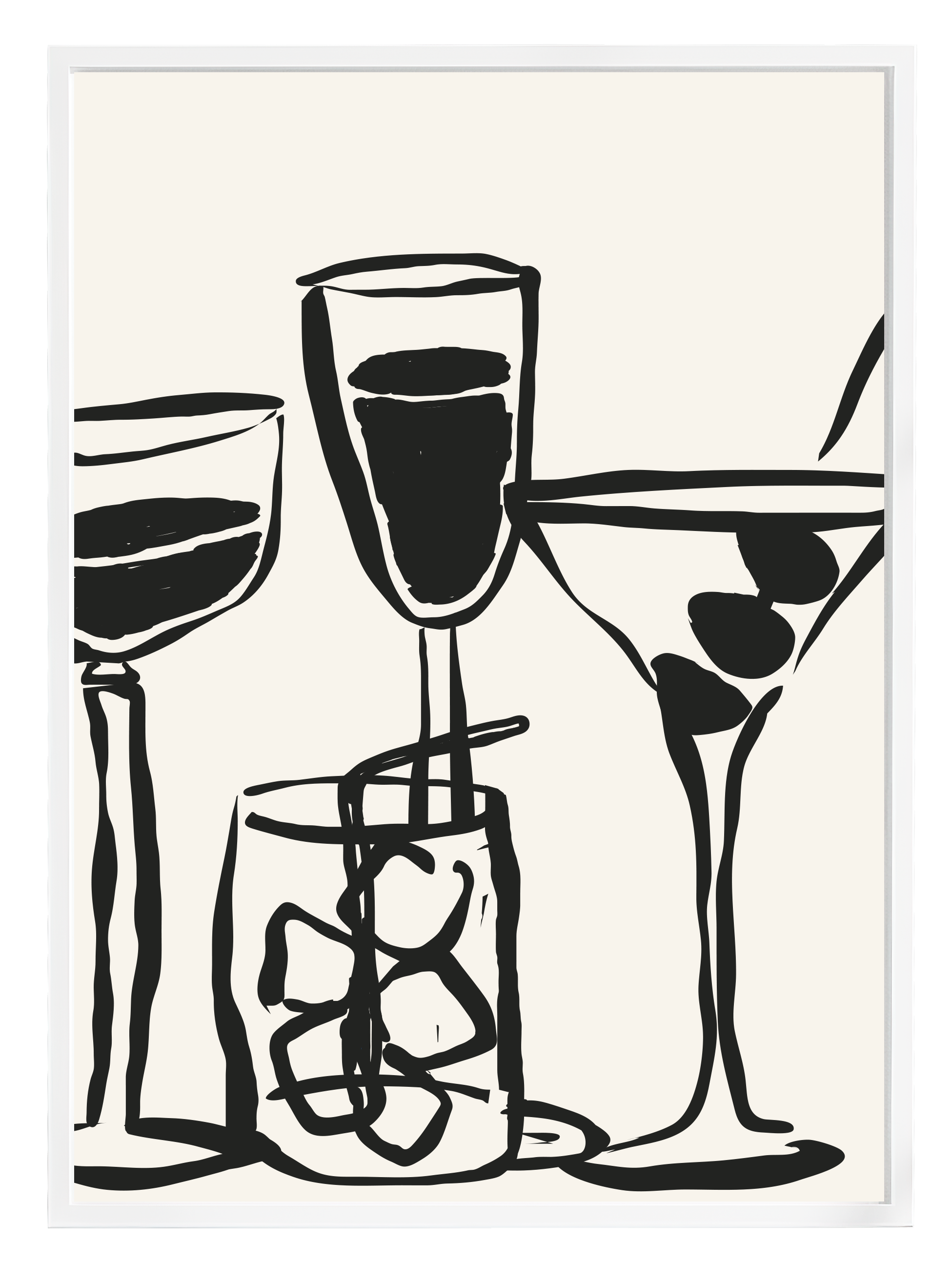 Martini Black Poster