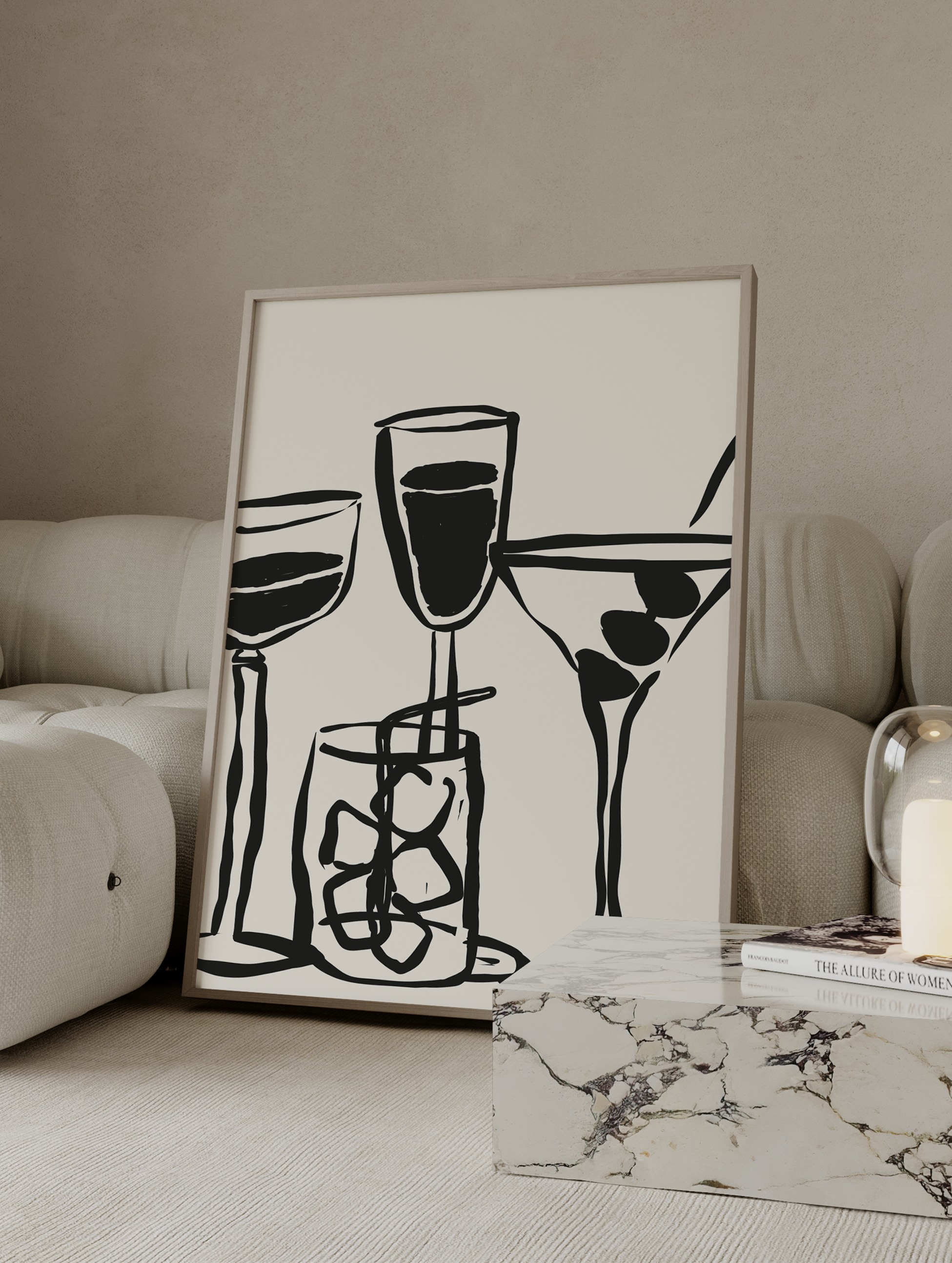 Martini Black Poster