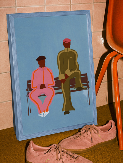 Sidewalk Poster Blue