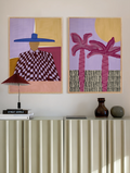 Set Of 2 - Set Ranchboy 2 Prints + Light Wood lijsten