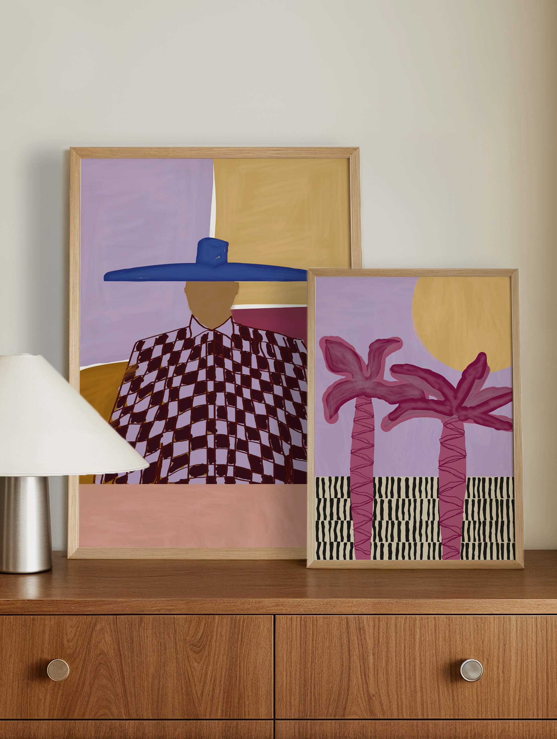 Marrakesh Palms Blush Poster