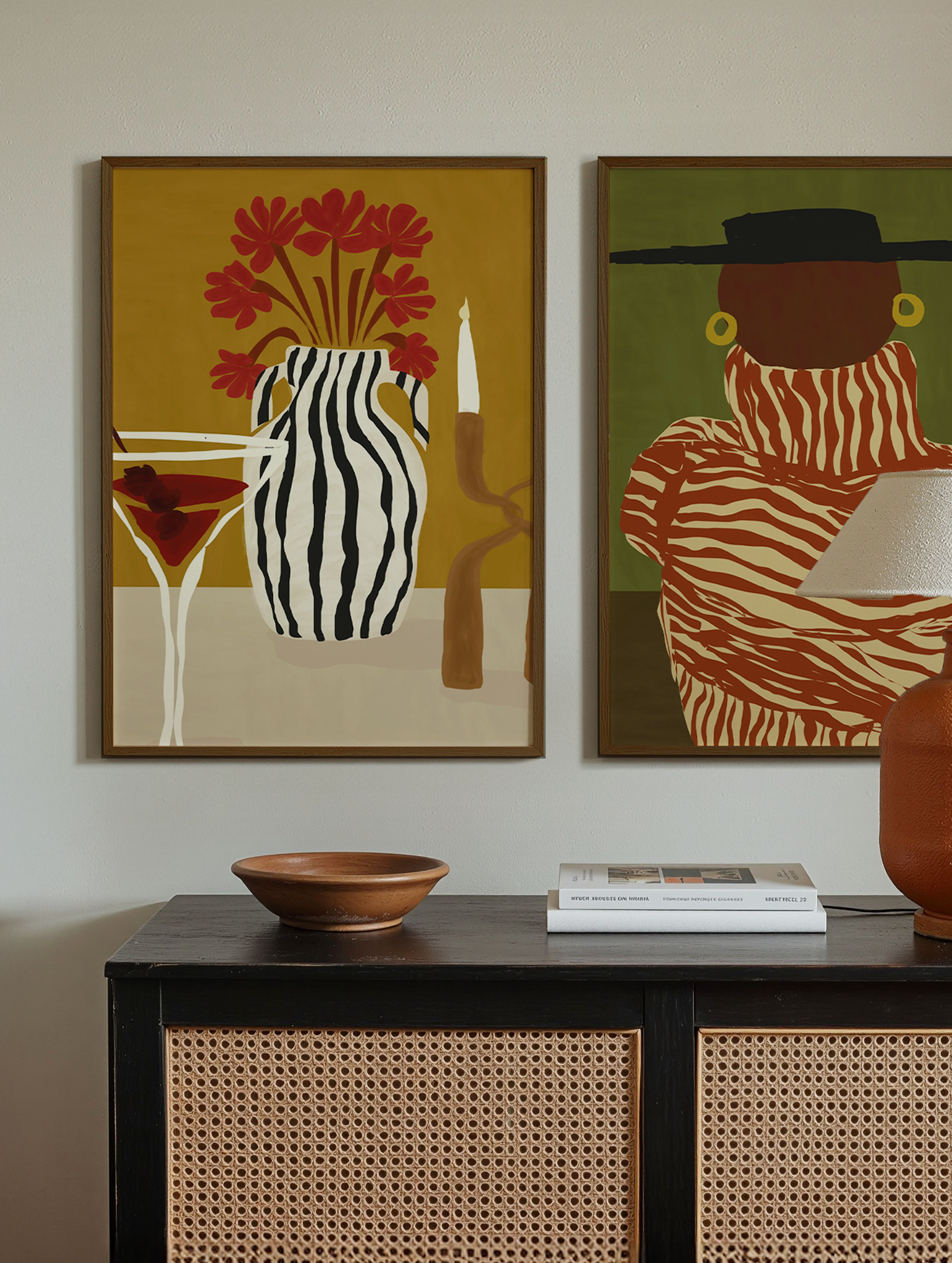 Orange Stripes Poster