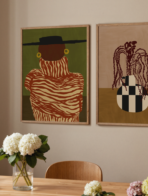 Orange Stripes Poster