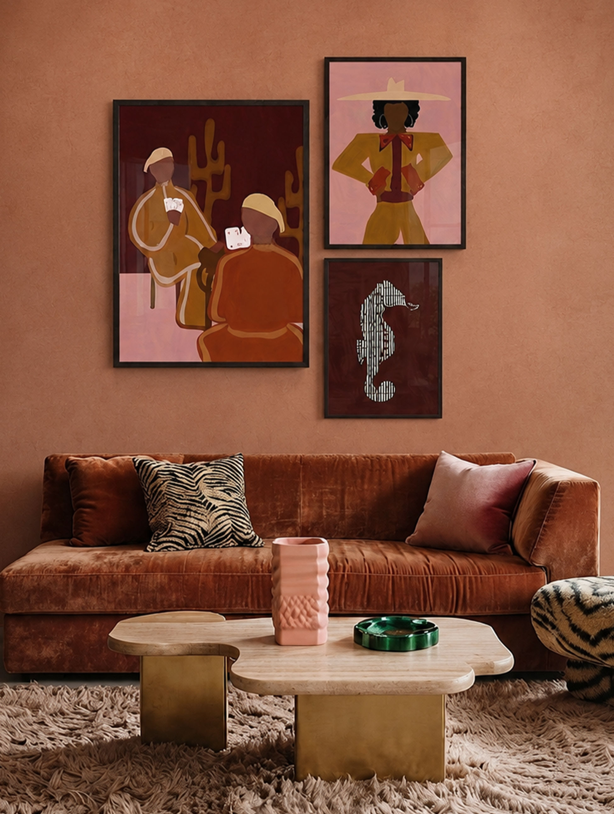 Set Of 3 - Rodeo Set 3 Prints + Dark Wood lijsten