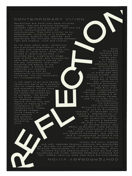 REFLECTION BLACK Poster