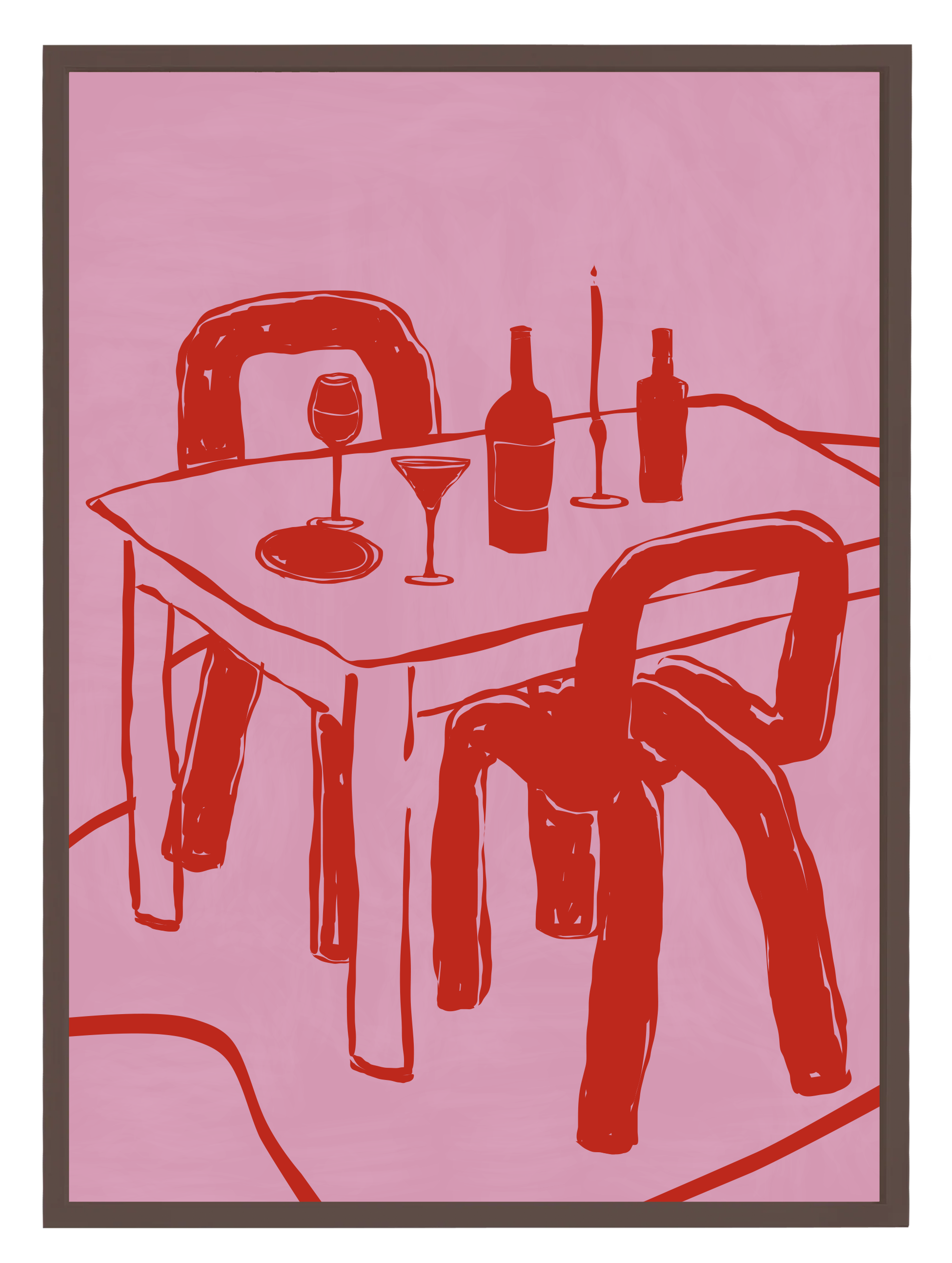 After Diner Pink Poster