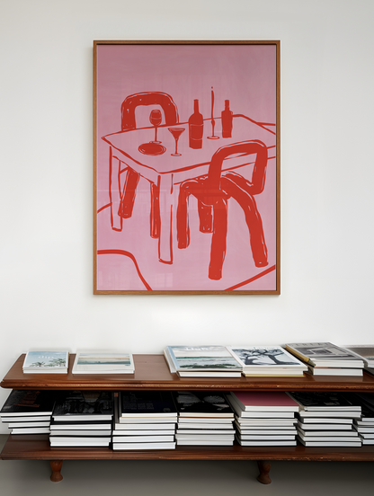 After Diner Pink Poster