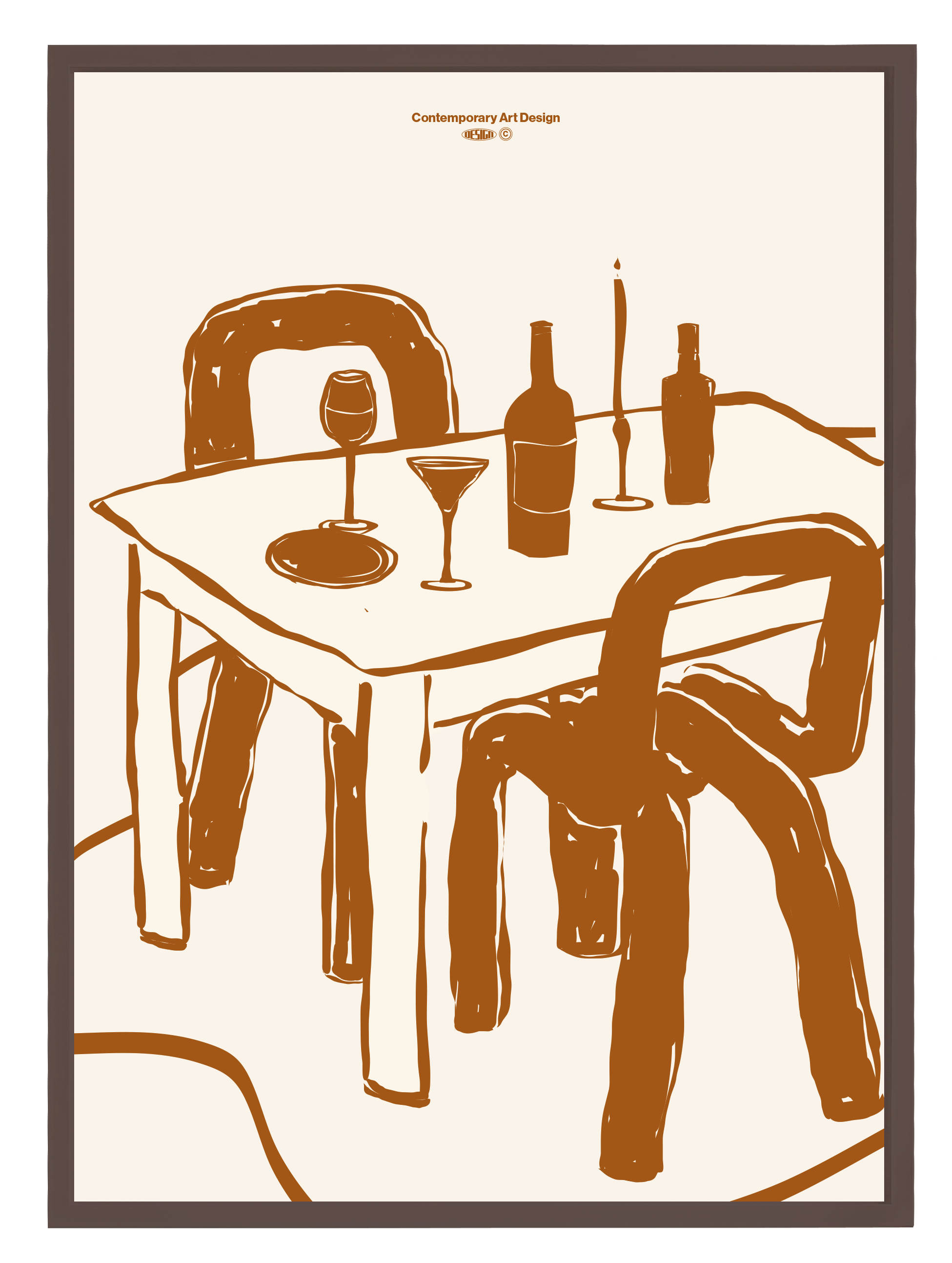 After Diner Beige Poster