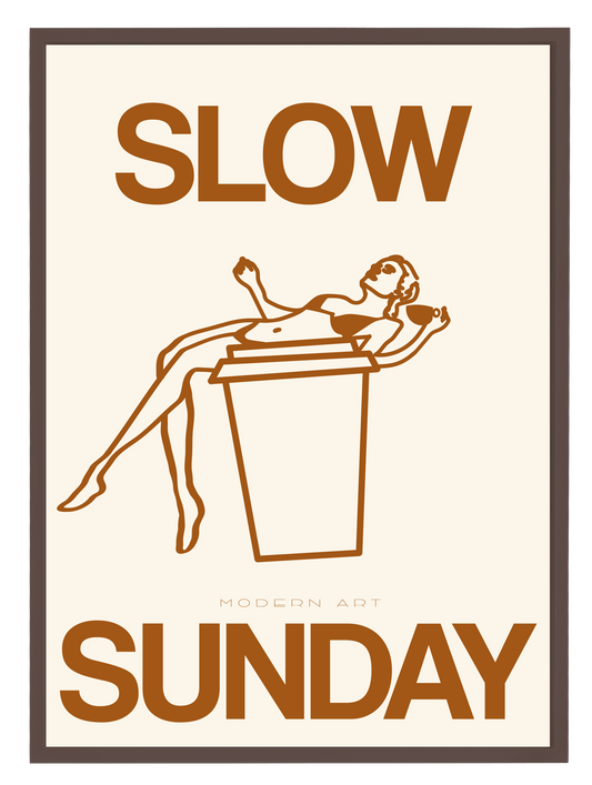 SLOW SUNDAY BEIGE Poster