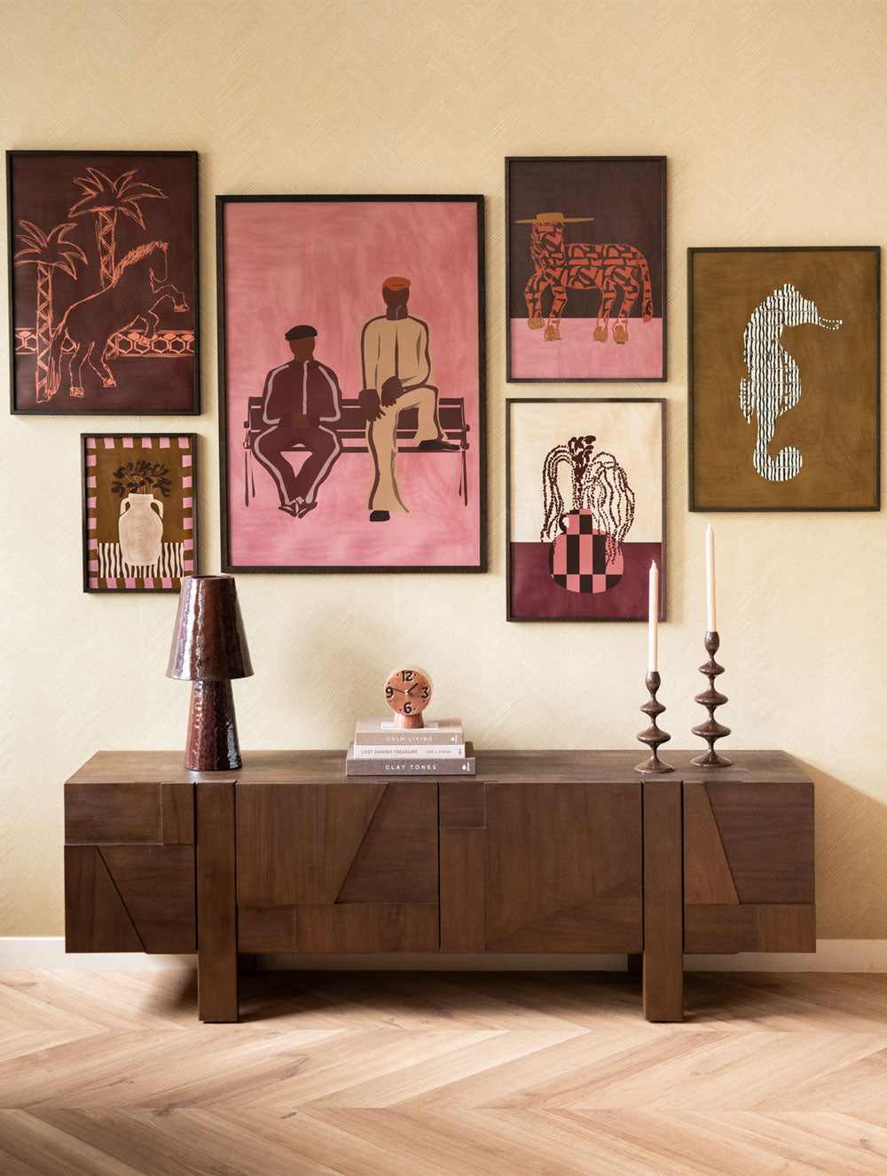 Rodeo Seahorse Olive + Dark Wood Lijst